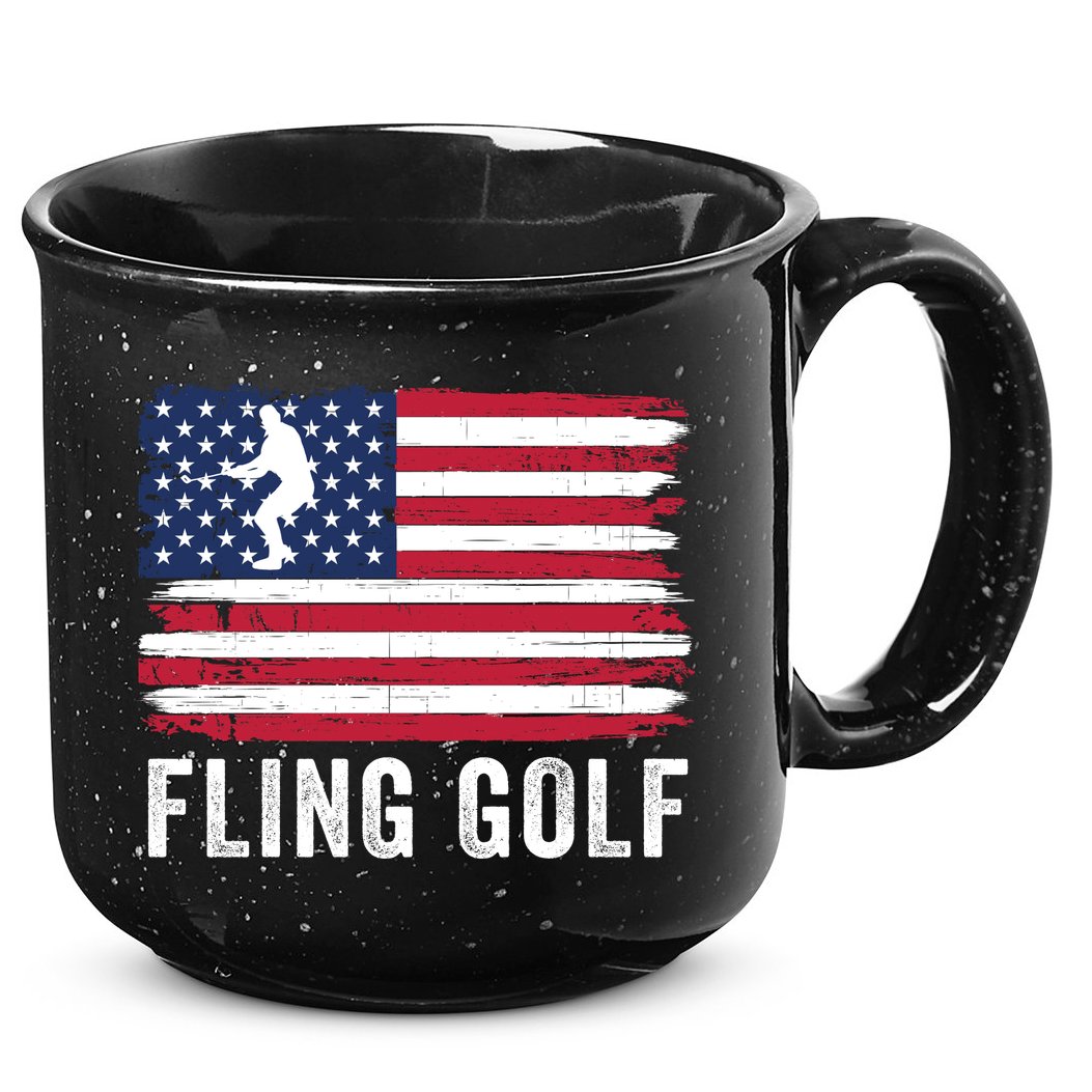 Fling Golf Making Golf Courses Great Again Funny Fling Golf Fun New Golf Game 15oz Campfire Ceramic Mug