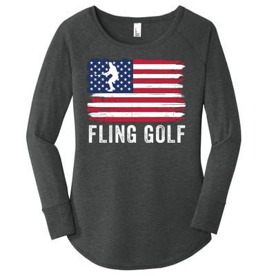 Fling Golf Making Golf Courses Great Again Funny Fling Golf Fun New Golf Game Women's Perfect Tri Tunic Long Sleeve Shirt