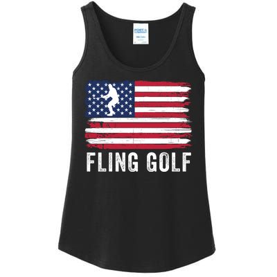 Fling Golf Making Golf Courses Great Again Funny Fling Golf Fun New Golf Game Ladies Essential Tank