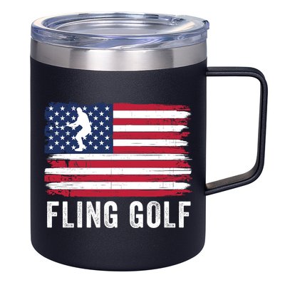 Fling Golf Making Golf Courses Great Again Funny Fling Golf Fun New Golf Game 12oz Stainless Steel Coffee Mug