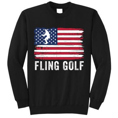 Fling Golf Making Golf Courses Great Again Funny Fling Golf Fun New Golf Game Tall Sweatshirt