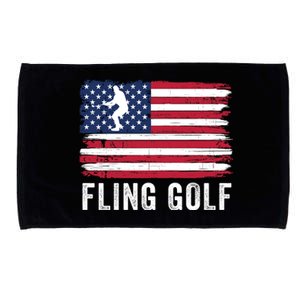 Fling Golf Making Golf Courses Great Again Funny Fling Golf Fun New Golf Game Microfiber Hand Towel