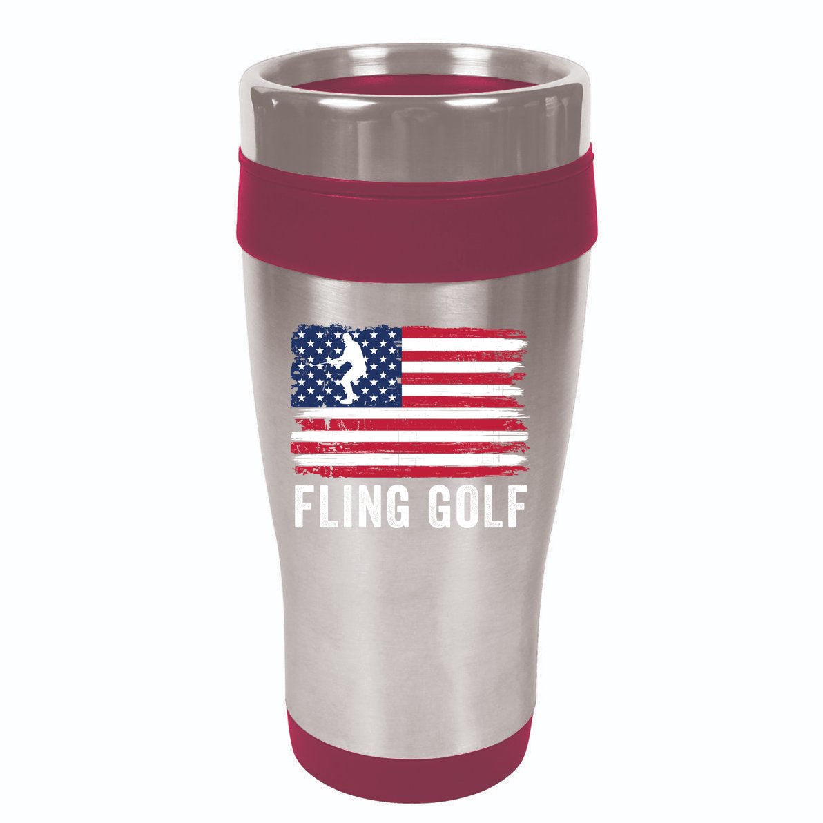 Fling Golf Making Golf Courses Great Again Funny Fling Golf Fun New Golf Game 16oz Travel Tumbler
