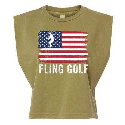 Fling Golf Making Golf Courses Great Again Funny Fling Golf Fun New Golf Game Garment-Dyed Women's Muscle Tee