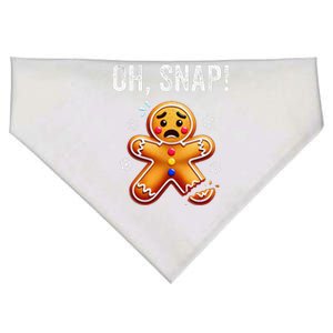 Funny Gingerbread Man Christmas Xmas Oh Snap Gingerbread USA-Made Doggie Bandana