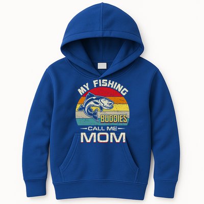 Fishing Gift My Fishing Buddies Call Me Mom Meaningful Gift Kids Hoodie