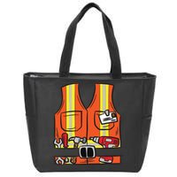 Funny Group Matching Halloween Construction Worker Costume Zip Tote Bag