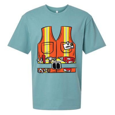 Funny Group Matching Halloween Construction Worker Costume Sueded Cloud Jersey T-Shirt