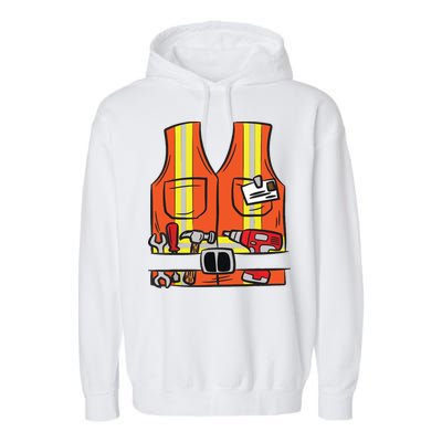 Funny Group Matching Halloween Construction Worker Costume Garment-Dyed Fleece Hoodie
