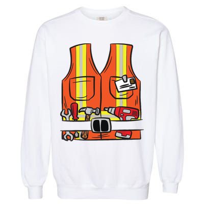Funny Group Matching Halloween Construction Worker Costume Garment-Dyed Sweatshirt