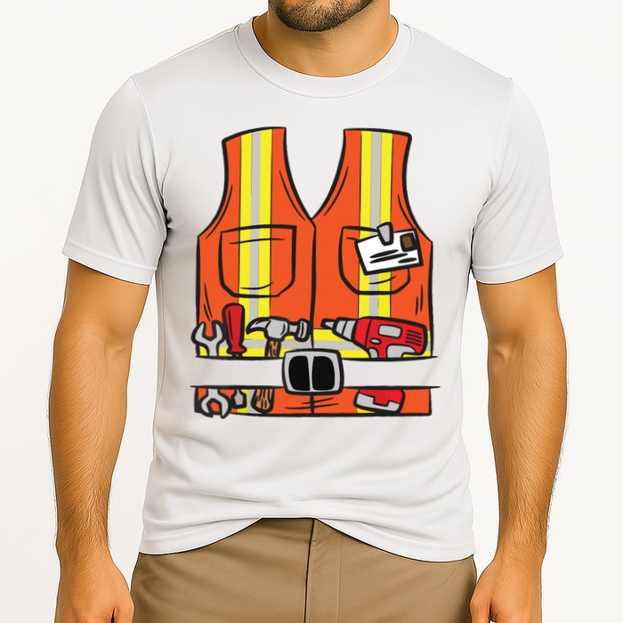 Funny Group Matching Halloween Construction Worker Costume Cooling Performance Crew T-Shirt