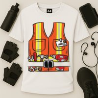Funny Group Matching Halloween Construction Worker Costume Cooling Performance Crew T-Shirt