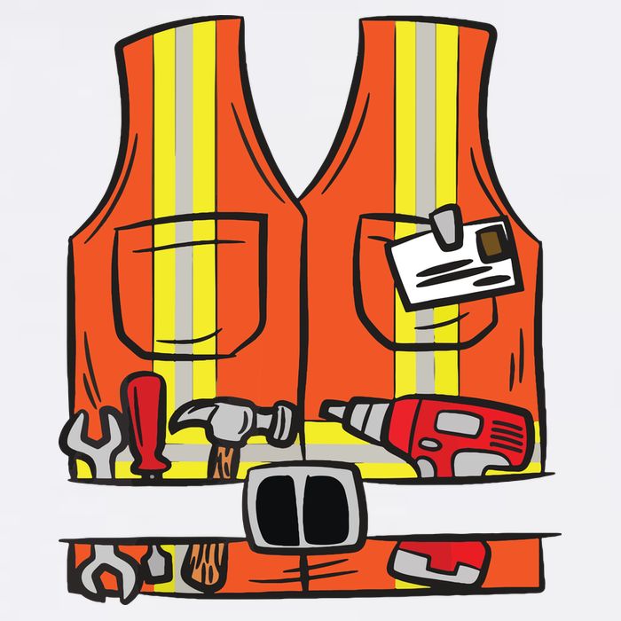 Funny Group Matching Halloween Construction Worker Costume Cooling Performance Crew T-Shirt