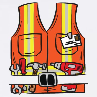 Funny Group Matching Halloween Construction Worker Costume T-Shirt