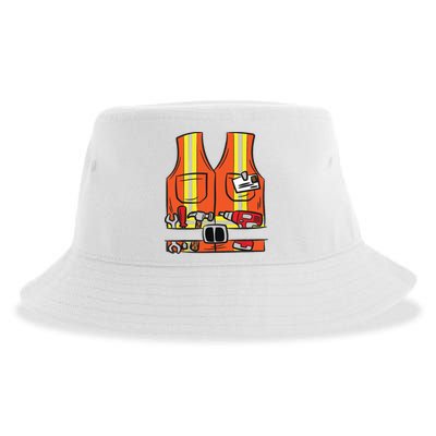 Funny Group Matching Halloween Construction Worker Costume Sustainable Bucket Hat