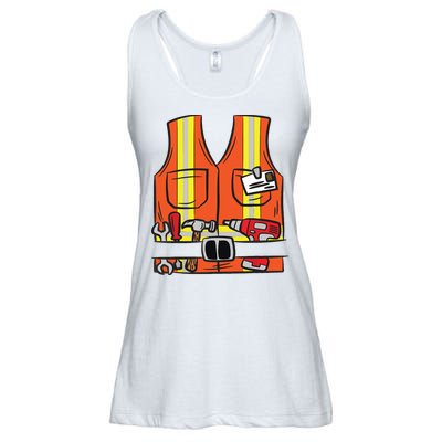 Funny Group Matching Halloween Construction Worker Costume Ladies Essential Flowy Tank