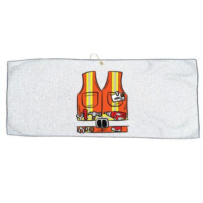 Funny Group Matching Halloween Construction Worker Costume Large Microfiber Waffle Golf Towel