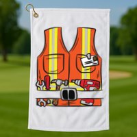Funny Group Matching Halloween Construction Worker Costume Golf Towel
