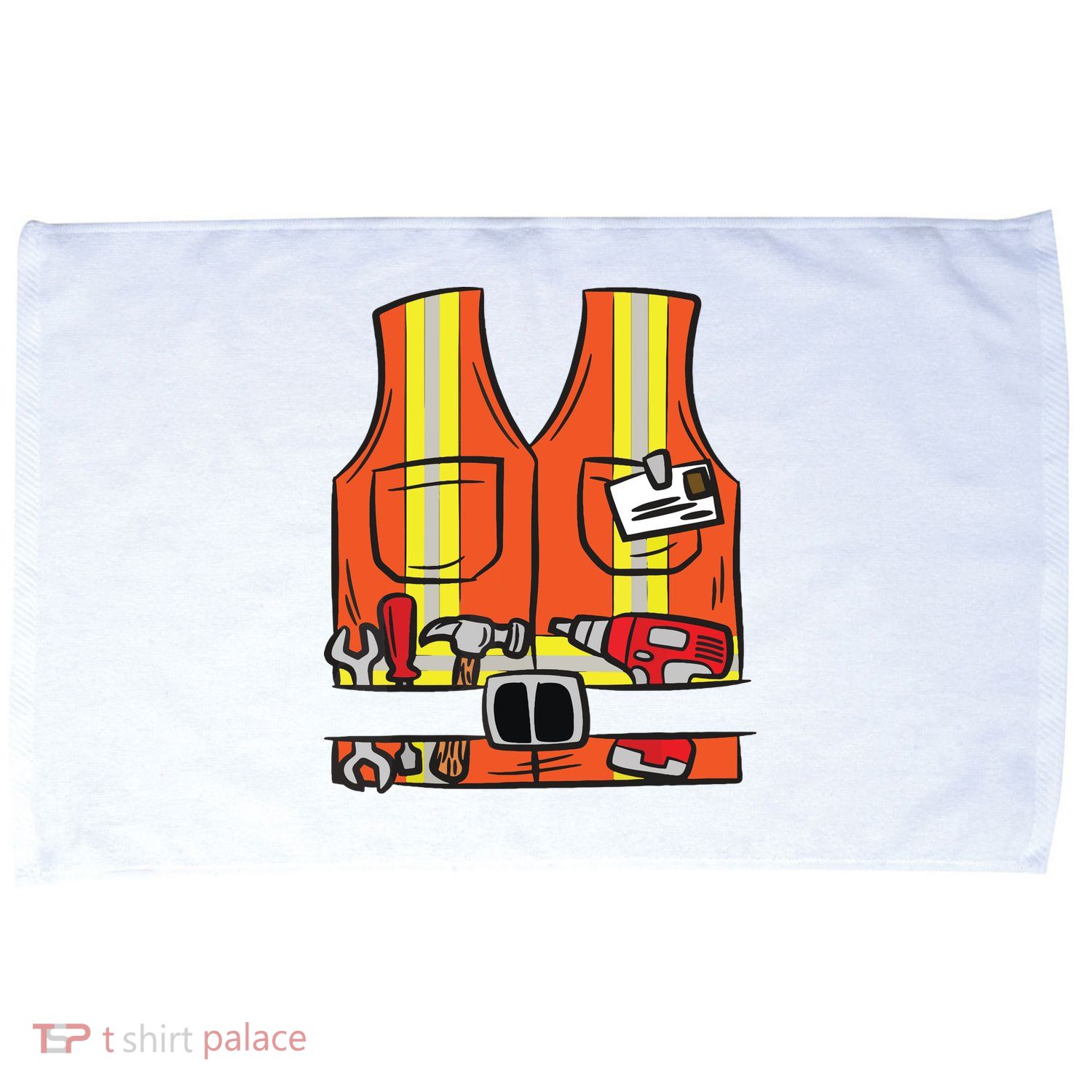 Funny Group Matching Halloween Construction Worker Costume Microfiber Hand Towel