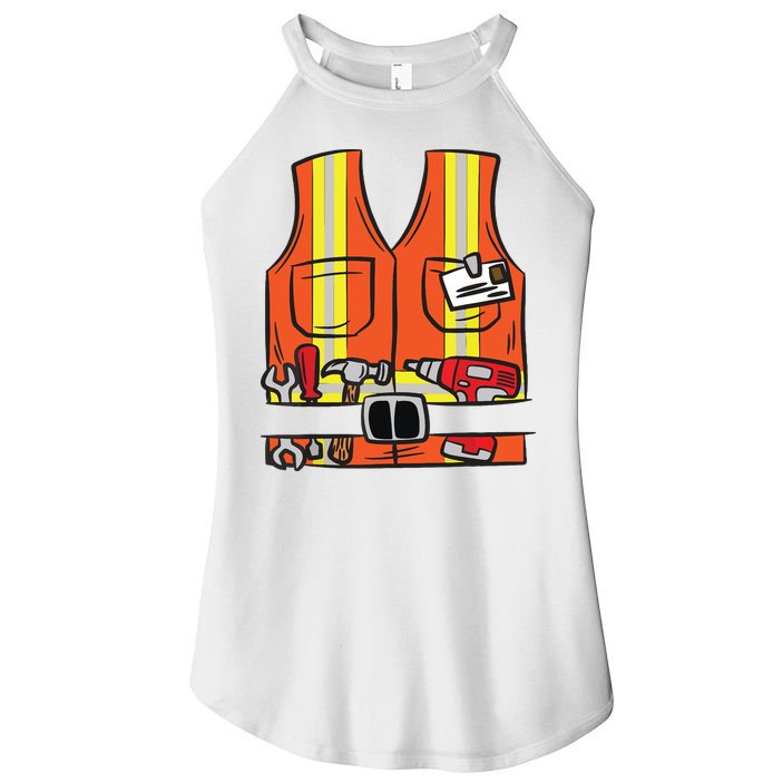 Funny Group Matching Halloween Construction Worker Costume Women's Perfect Tri Rocker Tank