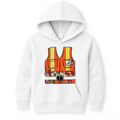 Funny Group Matching Halloween Construction Worker Costume Kids Hoodie