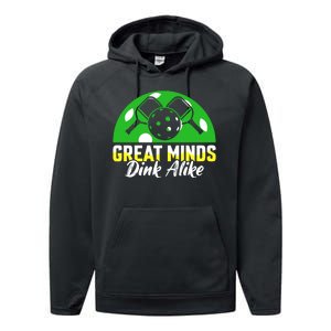 Funny Great Mine Dink Alike Pickleball Performance Fleece Hoodie