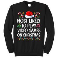 Funny Gamer Most Likely To Play Video Games On Christmas Sweatshirt