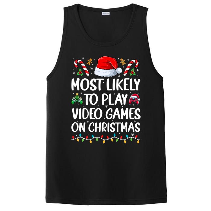 Funny Gamer Most Likely To Play Video Games On Christmas PosiCharge Competitor Tank