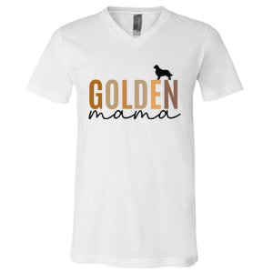 Funny Golden Mama Golden Retriever Dog Lover Gift Golden Mom Dog Owner V-Neck T-Shirt