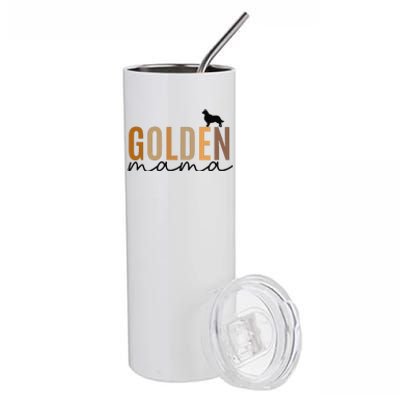 Funny Golden Mama Golden Retriever Dog Lover Gift Golden Mom Dog Owner Stainless Steel Tumbler