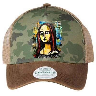 Funny Gothic Mona Lisa 90s Pop Art Graffiti Style Aesthetic Legacy Tie Dye Trucker Hat