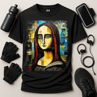 Funny Gothic Mona Lisa 90s Pop Art Graffiti Style Aesthetic Cooling Performance Crew T-Shirt