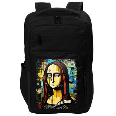 Funny Gothic Mona Lisa 90s Pop Art Graffiti Style Aesthetic Impact Tech Backpack