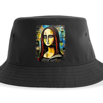 Funny Gothic Mona Lisa 90s Pop Art Graffiti Style Aesthetic Sustainable Bucket Hat