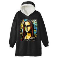 Funny Gothic Mona Lisa 90s Pop Art Graffiti Style Aesthetic Hooded Wearable Blanket