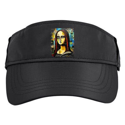Funny Gothic Mona Lisa 90s Pop Art Graffiti Style Aesthetic Adult Drive Performance Visor