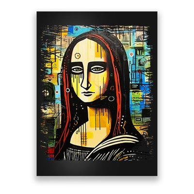 Funny Gothic Mona Lisa 90s Pop Art Graffiti Style Aesthetic Poster
