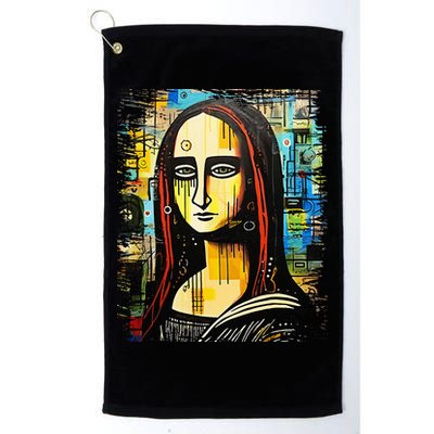 Funny Gothic Mona Lisa 90s Pop Art Graffiti Style Aesthetic Golf Towel
