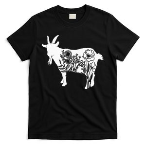 Floral Goat Mama Flowers Barn Mom Goat Lover T-Shirt