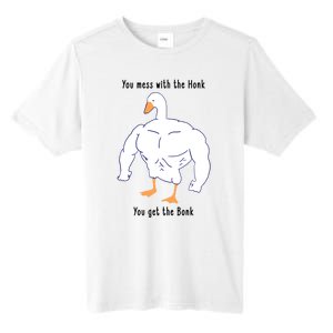 Funny Goose Mess With The Honk You Get The Bonk Goose Meme Tall Fusion ChromaSoft Performance T-Shirt