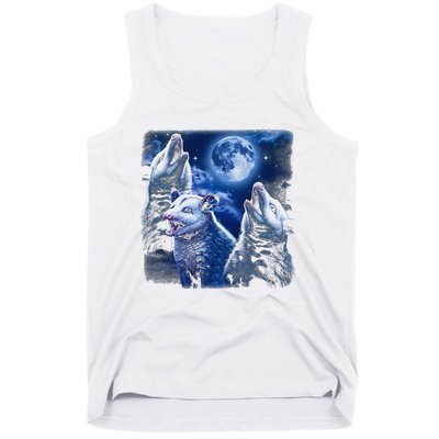 Funny Graphic Moons Opossum Starry Night & Opossums Possum Animals Tank Top