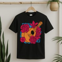 Floral Guitar Music T-Shirt
