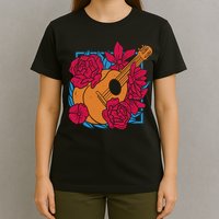 Floral Guitar Music T-Shirt