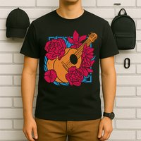 Floral Guitar Music T-Shirt