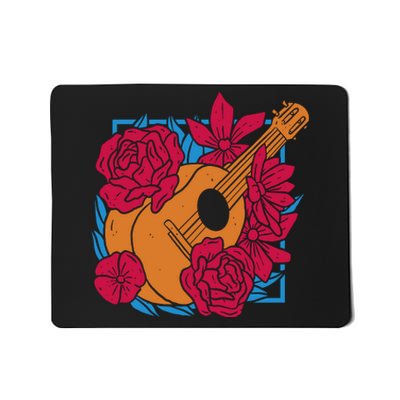 Floral Guitar Music Mousepad