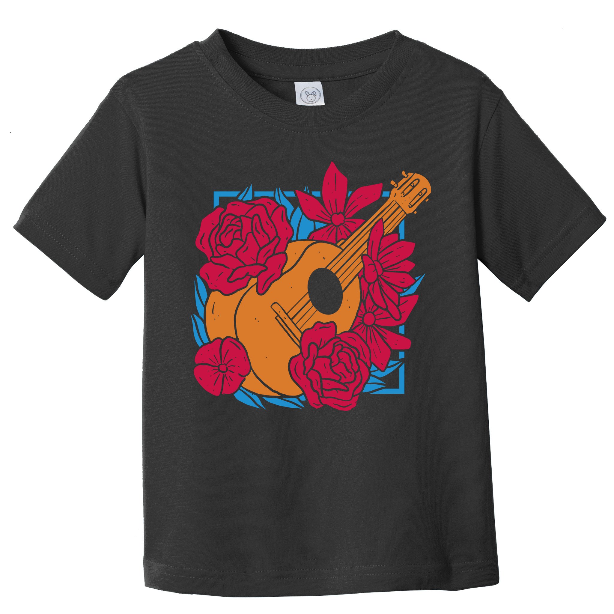 Floral Guitar Music Toddler T-Shirt