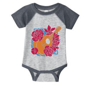 Floral Guitar Music Infant Baby Jersey Bodysuit