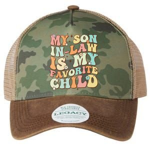 Funny Groovy My Son In Law Is My Favorite Child Son In Law Gift Legacy Tie Dye Trucker Hat