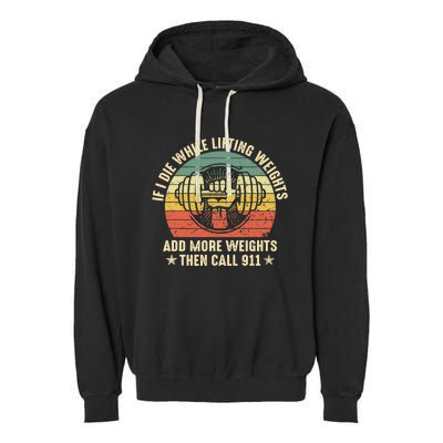 Funny Gym Motivational Quote Garment-Dyed Fleece Hoodie