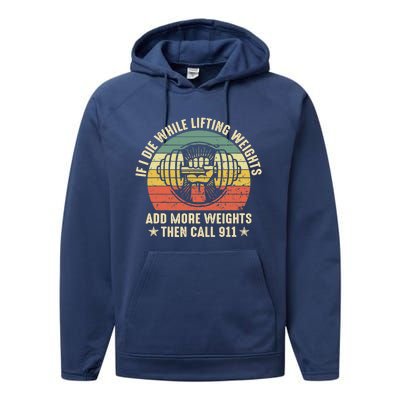 Funny Gym Motivational Quote Performance Fleece Hoodie